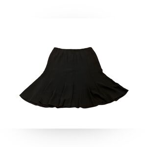 NEW $328 Lafayette 148 Black Above Knee Tulip-Style Skirt Size 8 Pencil Flare